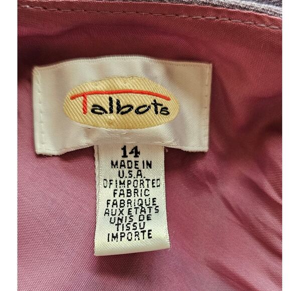 Vintage Talbots Women's Short Sleeve Shift Mini Dress Office Size 14 Lavender - Picture 5 of 8